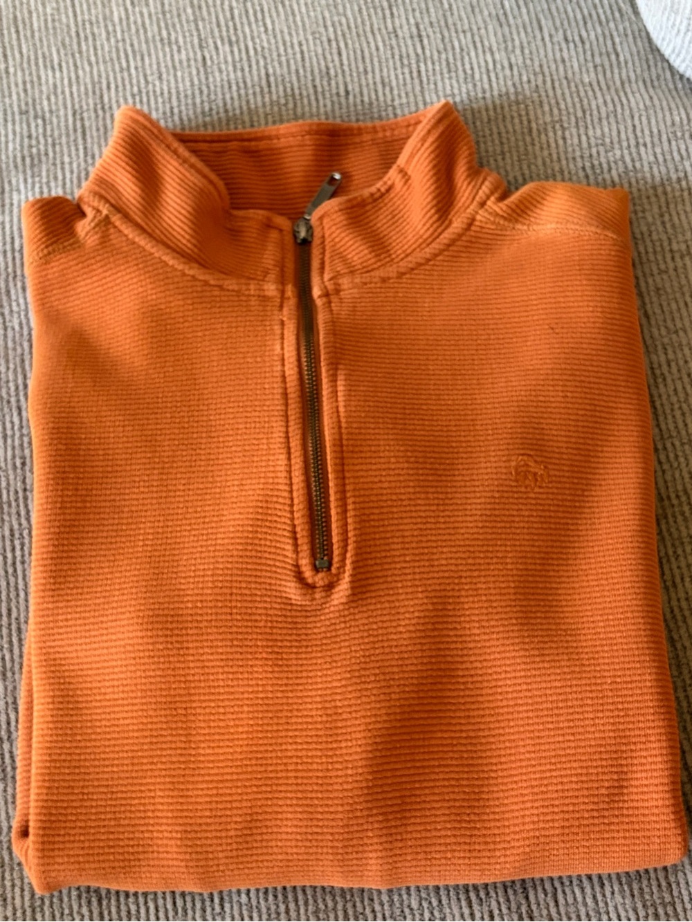 Wolverine Men's Orange Quarter-Zip Knit Pullover